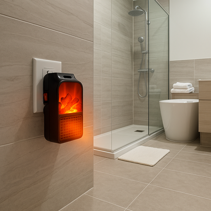 Calefactor Eléctrico Portátil Enchufable 1000W 110-220V con Mando a Distancia – Calor Instantáneo y Seguro