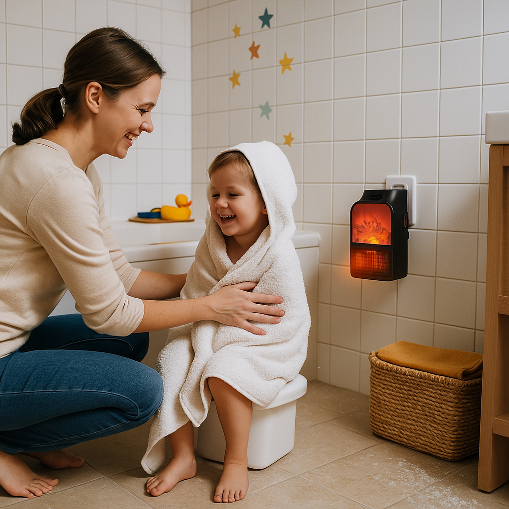 Calefactor Eléctrico Portátil Enchufable 1000W 110-220V con Mando a Distancia – Calor Instantáneo y Seguro